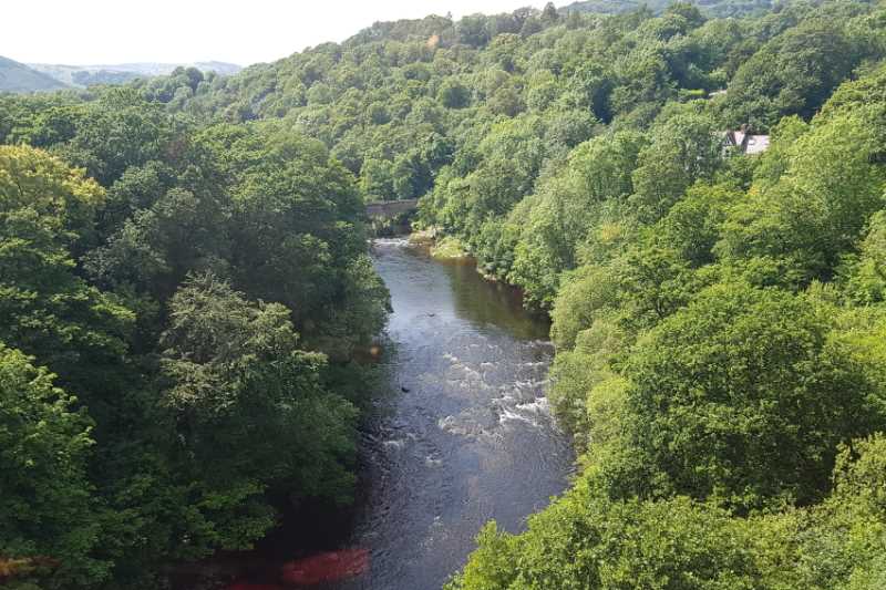 looking down on the River Dee