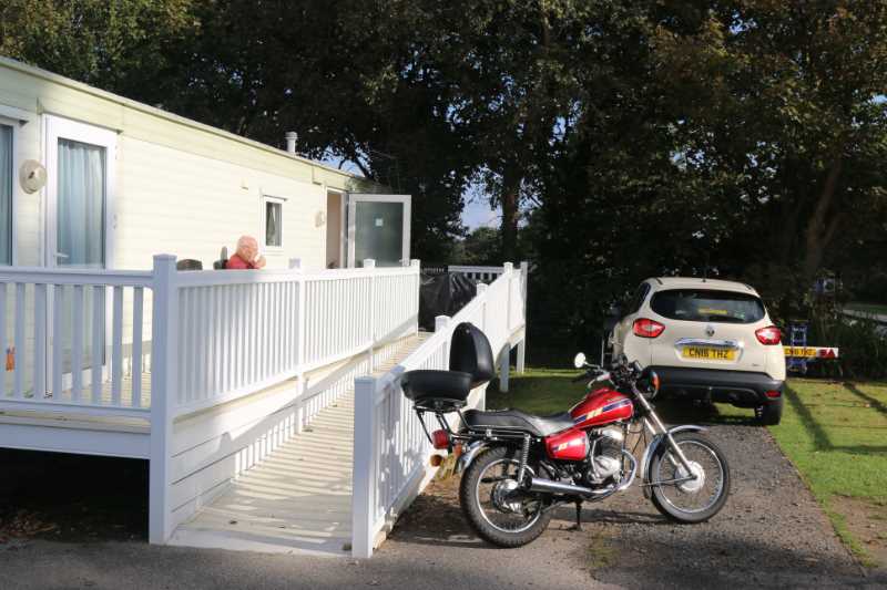 Terry and Dilys also had a caravan
