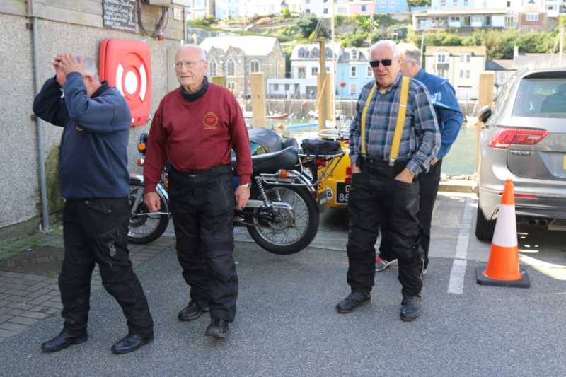 Looe Harbour car park, by which time Rob had realised that his Honda 4 was much better than a Velo