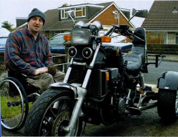 Dave at home with his Trike