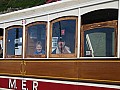 Jean and Stacey aboard the Electric railway coach