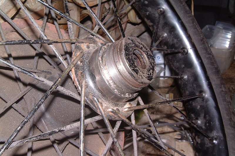 The new spigot welded into the hub