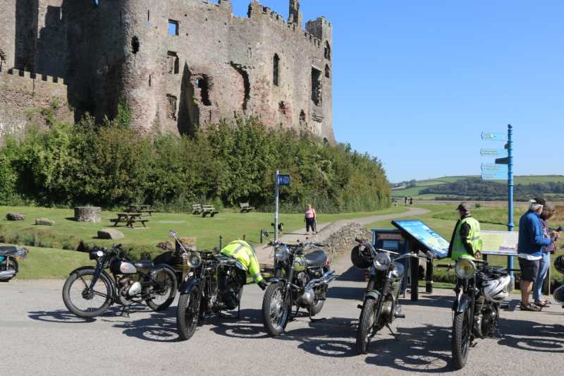 Parking was next to Laugharne castle