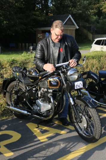 Gordon Brown with his nice 1949 BSA A7