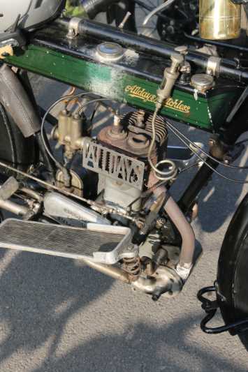 Morgan Thomas rode his 1912 Alldays and Onions/Matchless