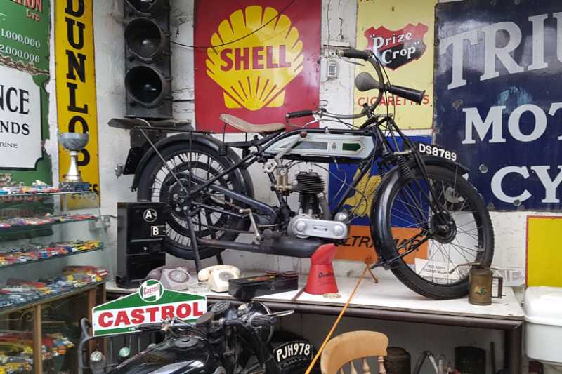 A 1925 Triumph Model P in the Craven Museum