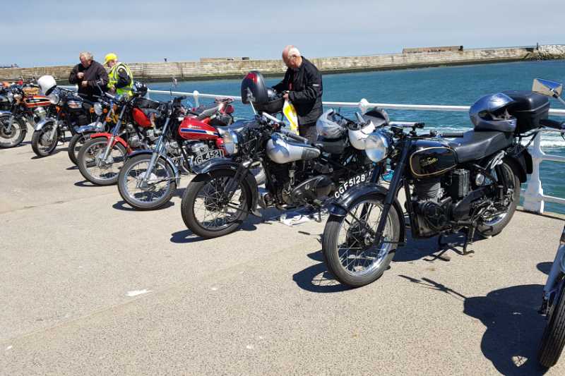 Bikes parked up on the West Pier