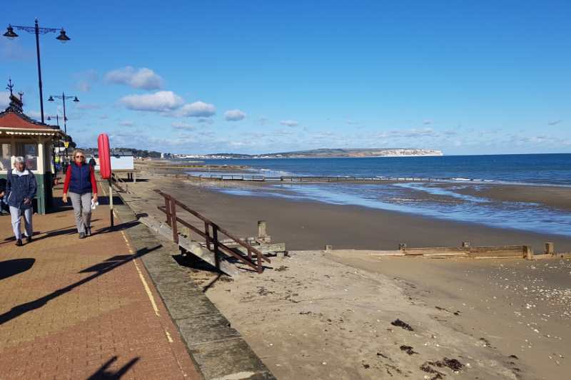 Sandown front with the sun out