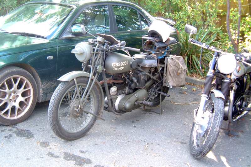 Bruce's trusty and reliable 1943 3HW Triumph