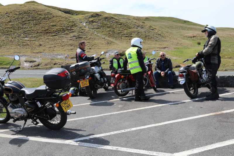 at the stop on the top of the Black Mountain