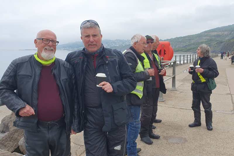 Keith and Simon with Carol in the background