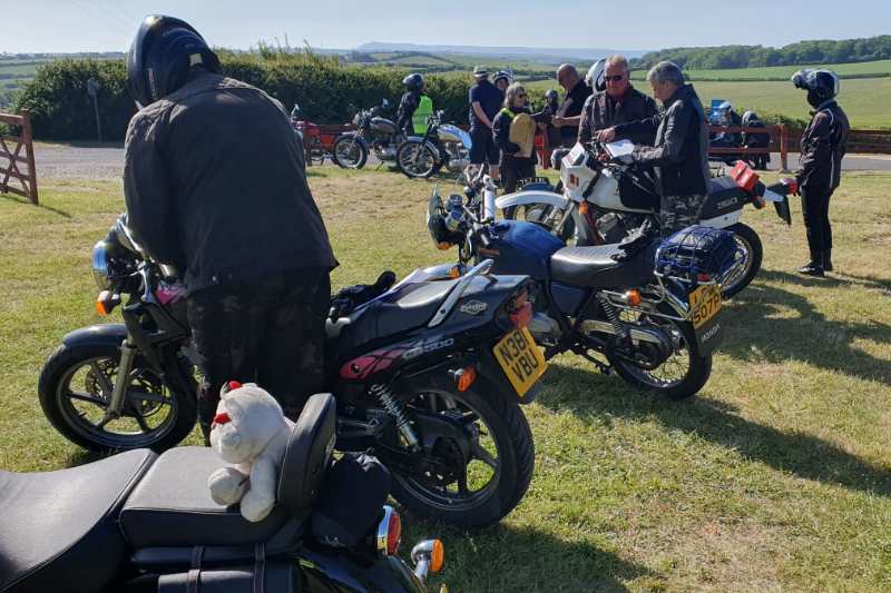sorting out route cards at the start
