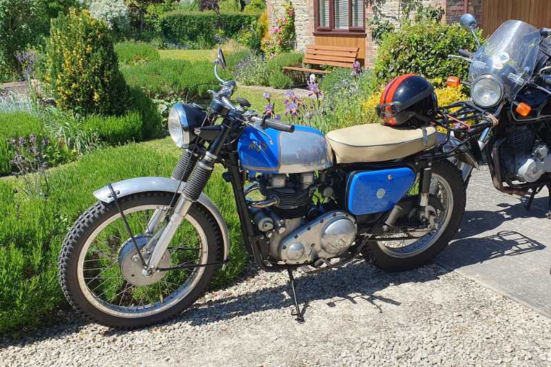 An AJS at Rod and Carols house